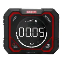 Angle Meter, 4×90° ; HD backlit screen;  Li-ion ; Two-side lasers;  wo-side magnets, UNI-T