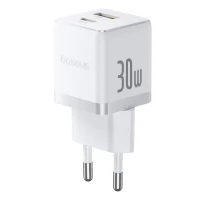 Wall Fast Charger Palm 30W USB + USB-C QC3.0 PD3.0, White
