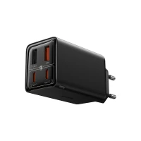 Wall Fast Charger GaN6 Pro 65W 2xUSB-A + 2xUSB-C QC PD with USB-C Cable 1m, Black