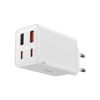 Wall Fast Charger GaN6 Pro 65W 2xUSB-A + 2xUSB-C QC PD with USB-C Cable 1m, White