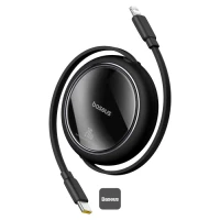 Cable USB C - IP Lightning 1m 20W retractable Black Free2Pull BASEUS