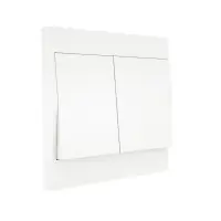 Wireless wall switch, transmitter, works without batteries, kinetic, two buttons