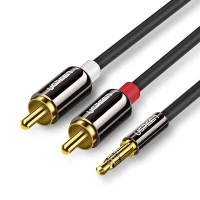 Cable 2xRCA - 3.5mm plugs 5m black AV116 UGREEN