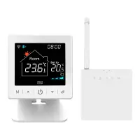 Smart, portable thermostat for boiler or thermo valves, Wi-fi TUYA + RF