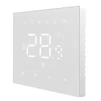 Smart thermostat for water heating floor valves control, 3A, Wi-Fi, white, TUYA / Smart Life