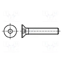 Винт M4, ширина головки 8мм, длинна 8мм