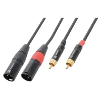 CX66-1 Кабель 2x XLR male/2x RCA 1.5м Черный