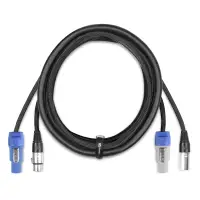 CX06-2 Kerge kombineeritud kaabel, toitepistik B - XLR M / toitepistik A - XLR F 2m