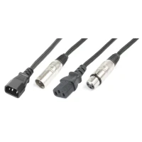 CX09-5 Light Combi Cable IEC M - XLR M / IEC F - XLR F 5m