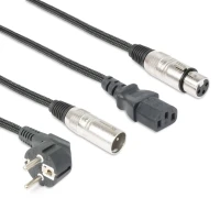 CX10-10 Light Combi Cable Schuko - XLR M / IEC F - XLR F 10m
