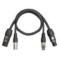 CX13-0.50 Combi Cable Powerconnector TR - XLR M / Powerconnector TR - XLR F 0.50m