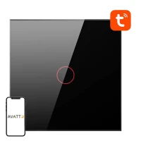 Nutikas valgusti lüliti WiFi Avatto TS02-EU-B1 1-suunaline TUYA (must)