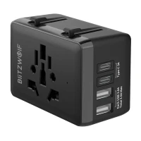 Blitzwolf BW-TA1 4-in-1 reisiadapter 2xUSB + C + PD 20W