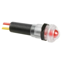 Waterproof, Red Flashing LED Light: 12V - Black Housing