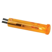 7mm round panel indicator light, 6V yellow (AMBER)