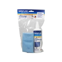 Screen cleaning fluid and microfiber cloth