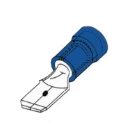 MALE CONNECTOR 4.8mm BLUE