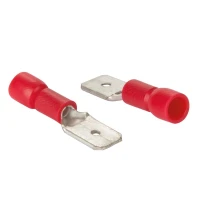 MALE CONNECTOR 6.4mm RED