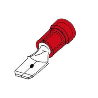 MALE CONNECTOR 4.8mm RED
