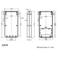 Kaugjuhtimispuldi korpus - 135 x 70 x 24mm