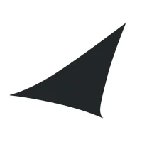 WATER-PERMEABLE SHADE SAIL - TRIANGLE - 3.6 x 3.6 x 3.6 m - COLOUR: CHARCOAL
