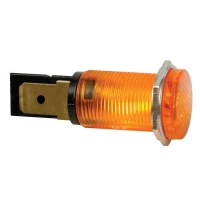 14mm round panel indicator light, 12V yellow (AMBER)