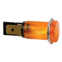 14mm Round Panel Indicator Light, 220V Yellow (AMBER)