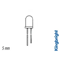 5mm LED, with resistor for 12V diffused red
