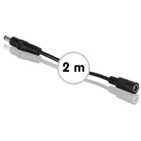 DC power extension cable - male to female - 2 m - black
