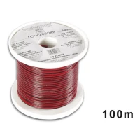 CCA LOUDSPEAKER WIRE - 2 x 0.50mm² - RED/BLACK - REEL: 100m