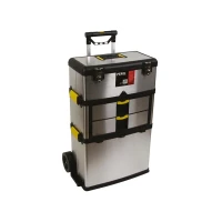 Rolling tool case - stainless steel - 570 x 354 x 830mm