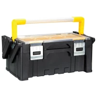 Plastic portable tool box with removable compartments