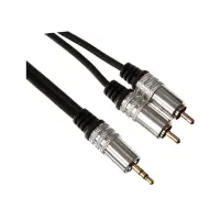 3.5 mm STEREO PLUG TO 2 x RCA AUDIO PLUG / STANDARD / 2.5 m / M-M / GOLD-PLATED