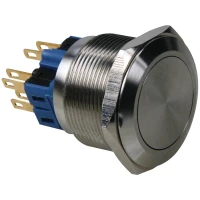 Stainless steel momentary push button switch: SPST 1NO 1NC