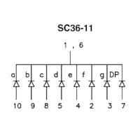 9мм ОДНОЗНАЧНЫЙ ЦИФРОВОЙ ДИСПЛЕЙ ОБЩИЙ КАТОД СУПЕР-КРАСНЫЙ