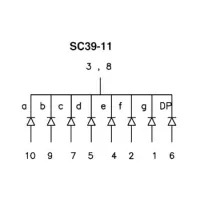 10-мм ОДНОРАЗРЯДНЫЙ ИНДИКАТОР С ОБЩИМ КАТОДОМ ЗЕЛЕНЫЙ
