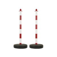 Plastic safety posts; for chain connection - 2 pcs