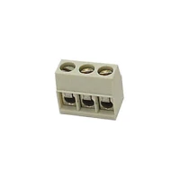 SCREW CONNECTOR, 3 POLES, SQUARE TYPE, IVORY, PITCH = 5mm