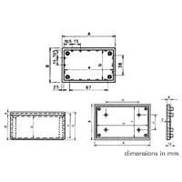 COVER enclosure - gray 85 x 56 x 41.4mm