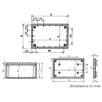 COVER housing - gray, 110 x 70 x 53.9mm