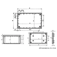 COVER enclosure - grey, 160 x 96 x 66.9mm