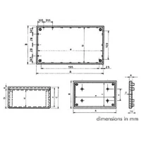 COVER enclosure - gray 215 x 130 x 82.9mm