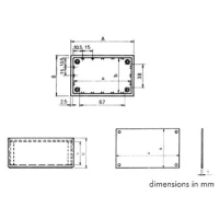 OPTATIVE plastic enclosure - blue. 85.0 x 56.0 x 35.5mm