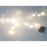 LED украшение - теплый белый - 20 LEDs - на батарейках