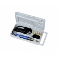 Soldering iron for wood grinding in box ; with 5 tips /  30W / 230VAC