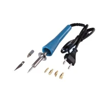 Soldering iron for wood grinding ; with 5 tips /  30W / 230VAC