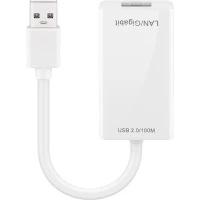 USB 2.0 Fast Ethernet Network Converter, White