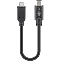 USB-C™ to Micro-B Cable, OTG, 0.2 m, black