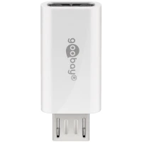 USB Adapter Micro-USB to USB-C™, OTG, white