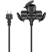 Outdoor Triple Extension Cable, 5 m, black, (3*1.5 mm²)